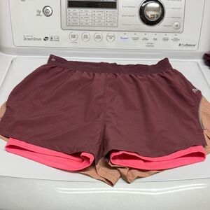 Fabletics Running Shorts Women's Pink and Mauve Athletic Shorts